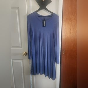 Knee length long sleeve dress